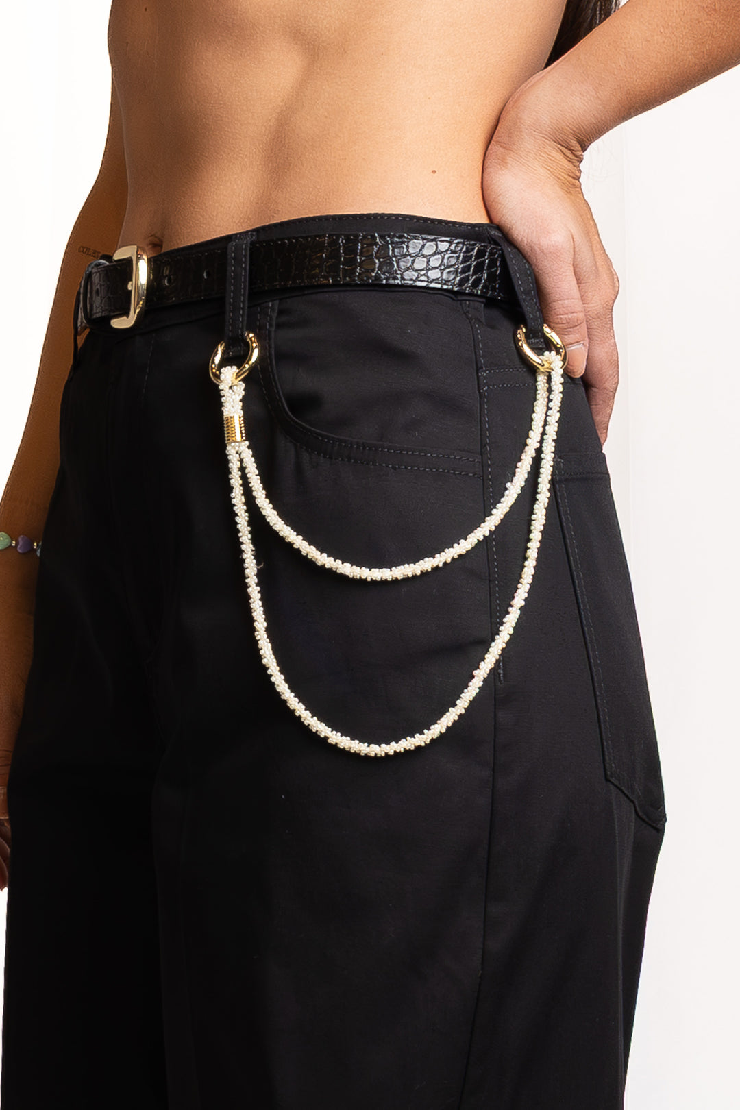 Cotton Pants in Black by Souvenir Clubbing - MODA39