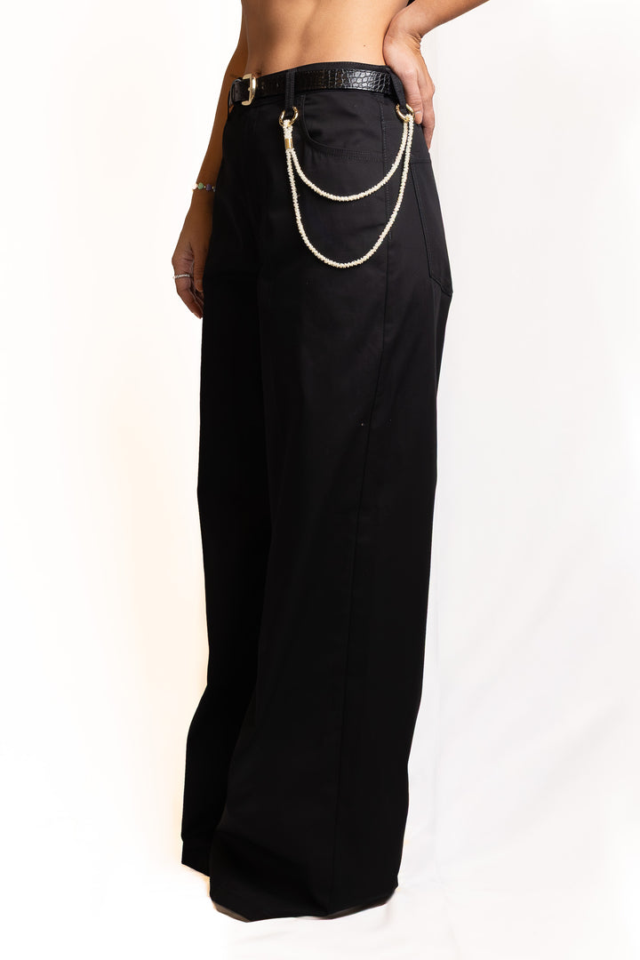 Cotton Pants in Black by Souvenir Clubbing - view 2