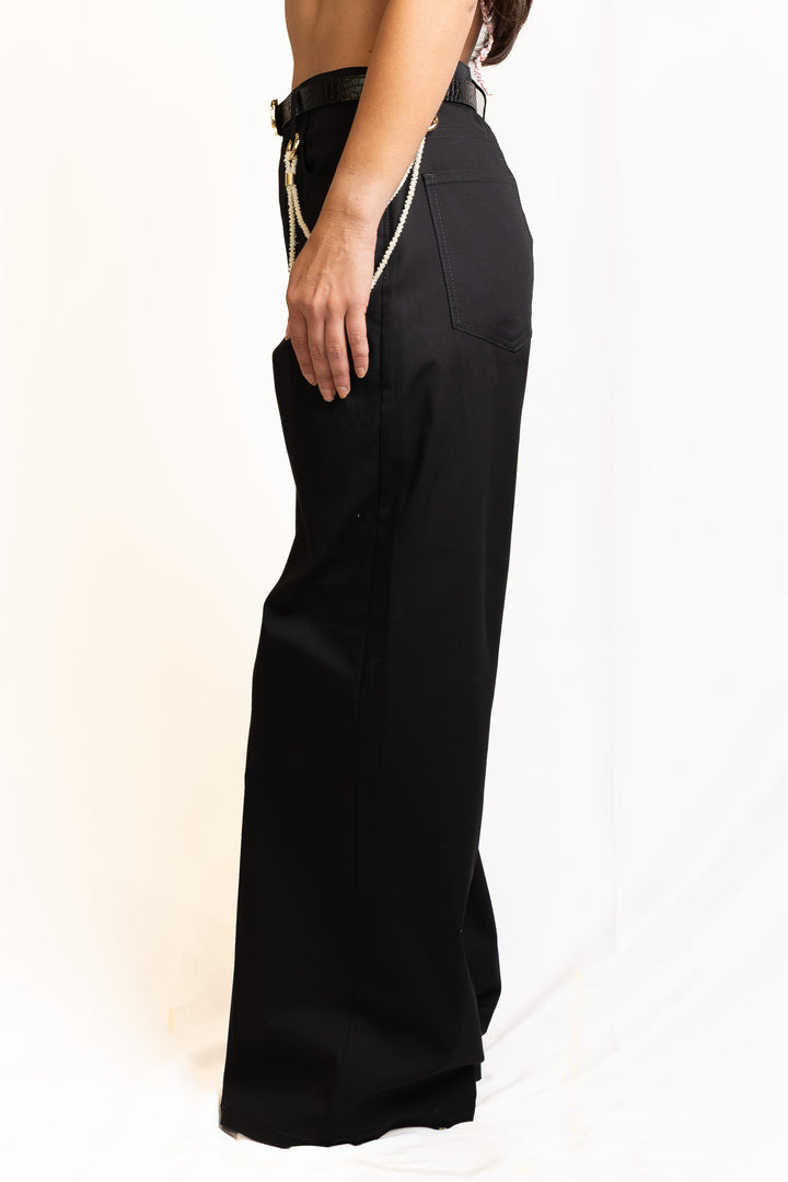 Cotton Pants in Black by Souvenir Clubbing - view 4