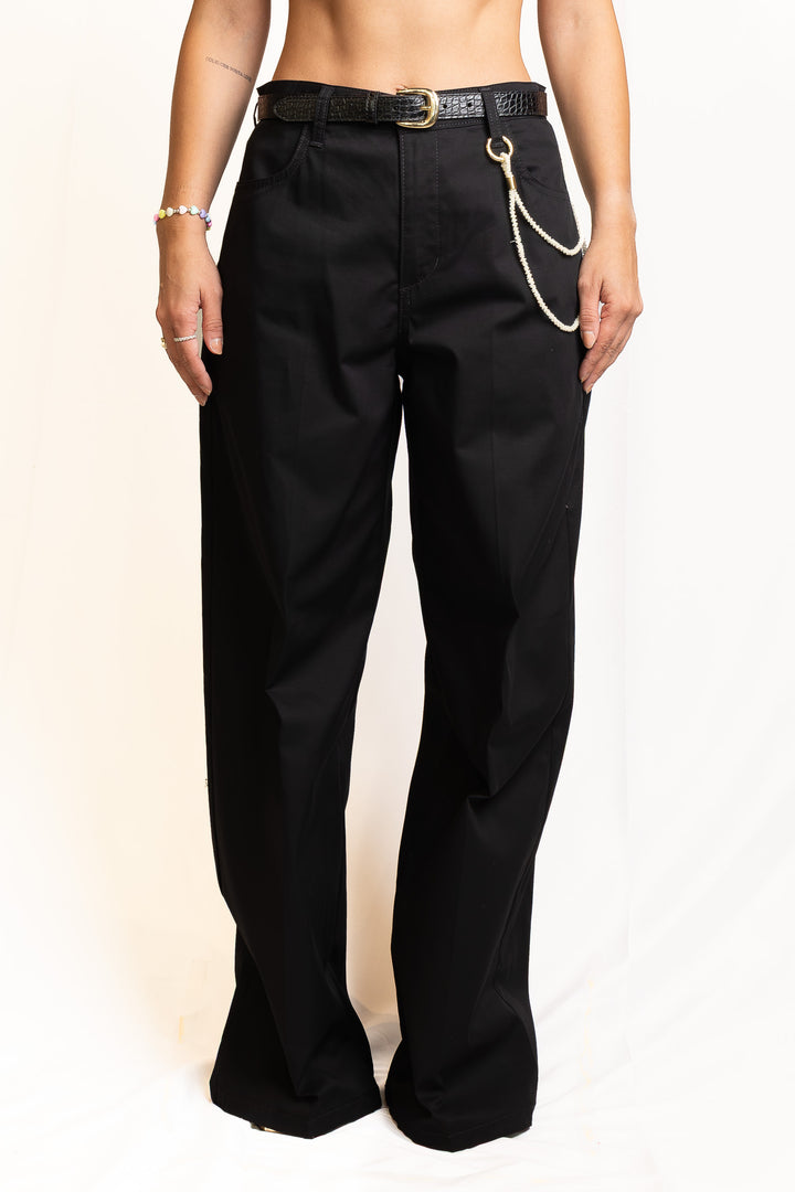 Cotton Pants in Black by Souvenir Clubbing - view 5