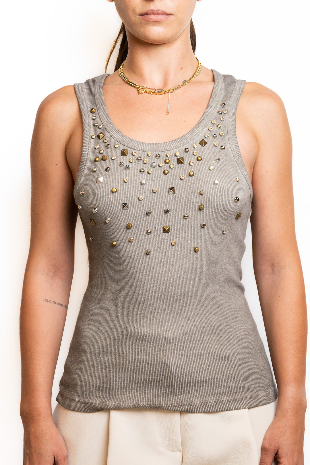 Cotton Top in Grey by Souvenir Clubbing - MODA39