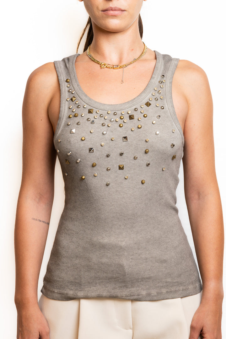 Cotton Top in Grey by Souvenir Clubbing - MODA39