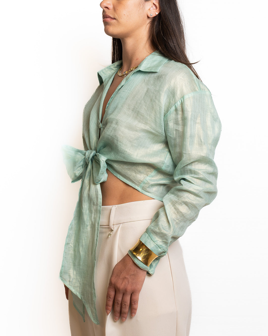 Ramiel Shirt in Verde Acqua by Souvenir Clubbing - view 2