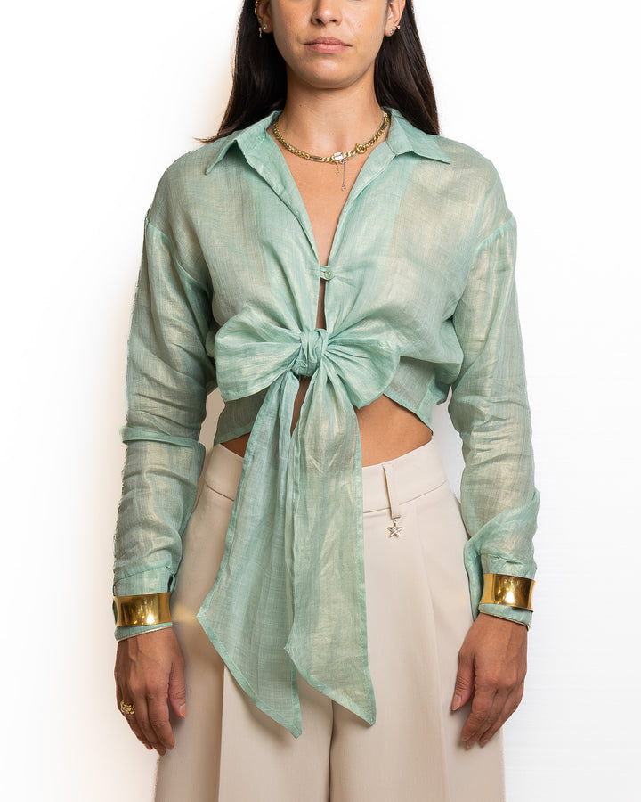 Ramiel Shirt in Verde Acqua by Souvenir Clubbing - view 4