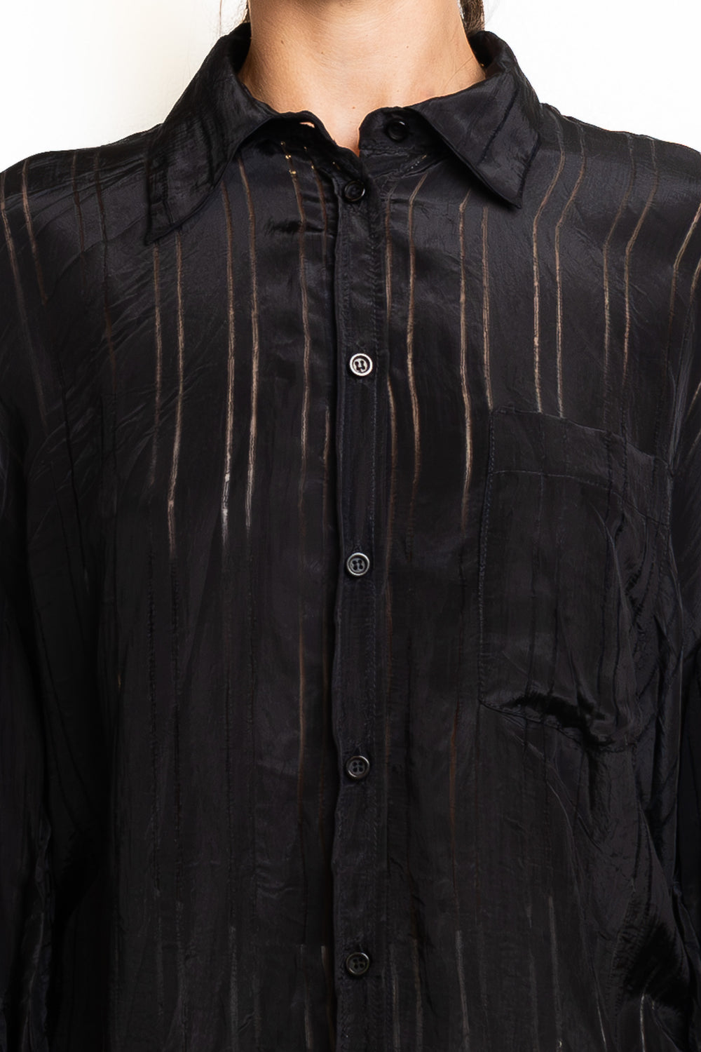 Viscose-Blend Shirt in Black by Souvenir Clubbing - view 2