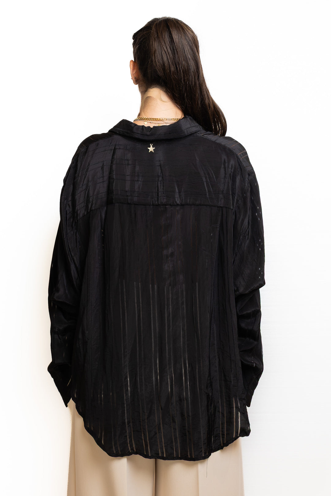 Viscose-Blend Shirt in Black by Souvenir Clubbing - view 4