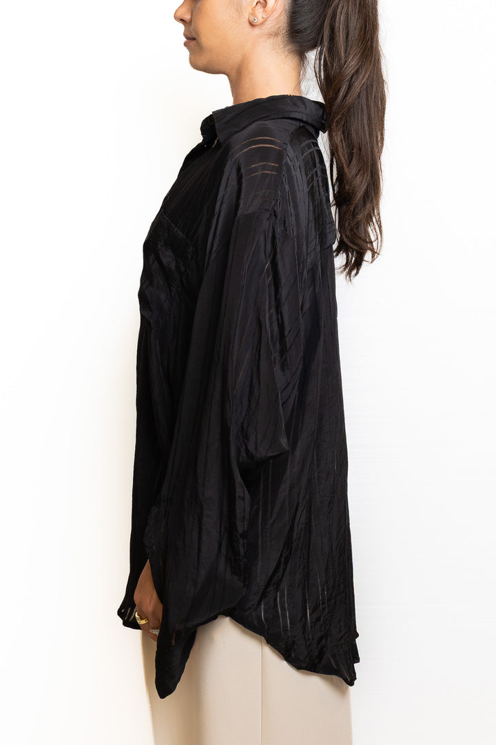 Viscose-Blend Shirt in Black by Souvenir Clubbing - view 5