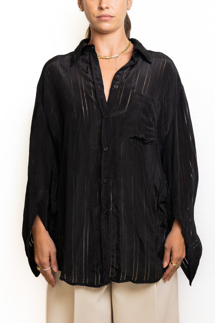 Viscose-Blend Shirt in Black by Souvenir Clubbing - view 6