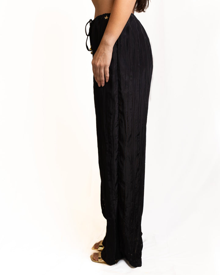Viscose-Blend Pants in Black by Souvenir Clubbing - view 3