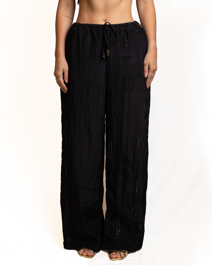 Viscose-Blend Pants in Black by Souvenir Clubbing - view 4