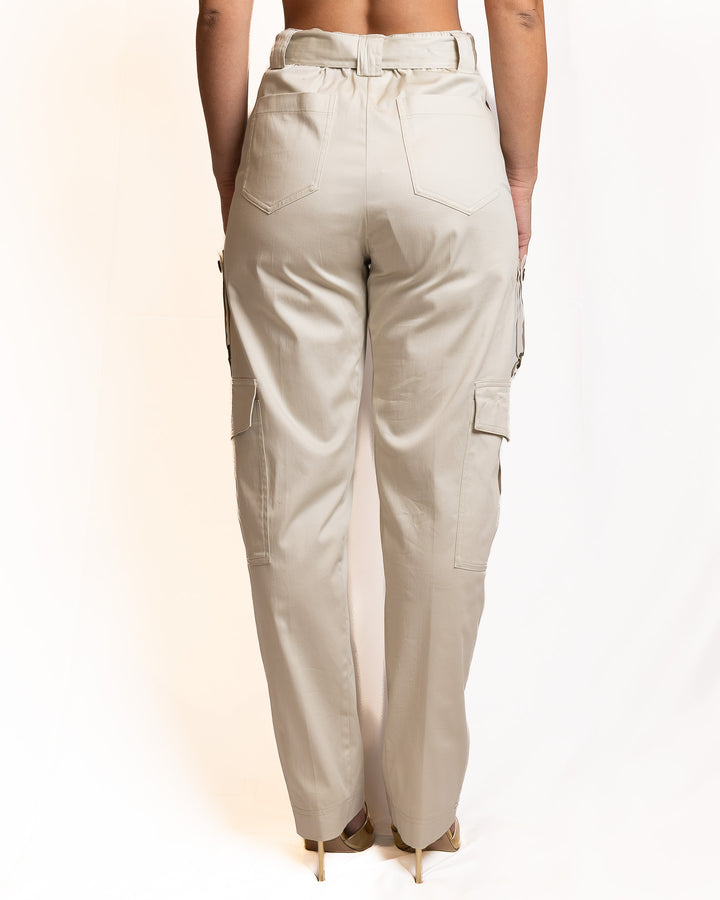 Ramie Pants in Beige by Souvenir Clubbing - view 2