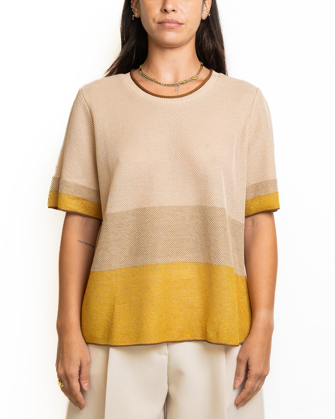 Cotton-Blend Shirt by Tricot Chic - view 4
