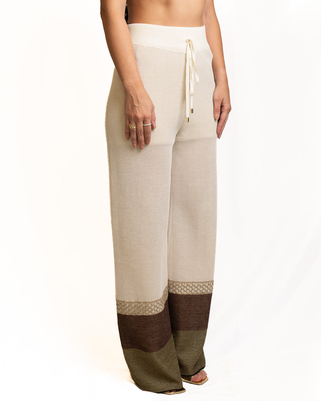 Cotton Pants in Beige by Tricot Chic - MODA39
