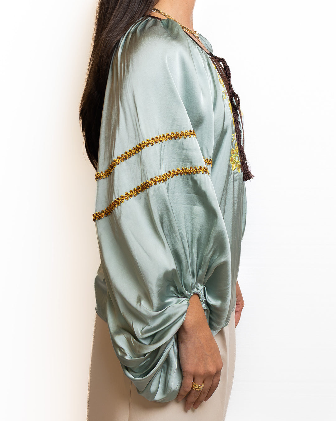 Viscose Shirt in Verde Acqua by Dahlo - MODA39