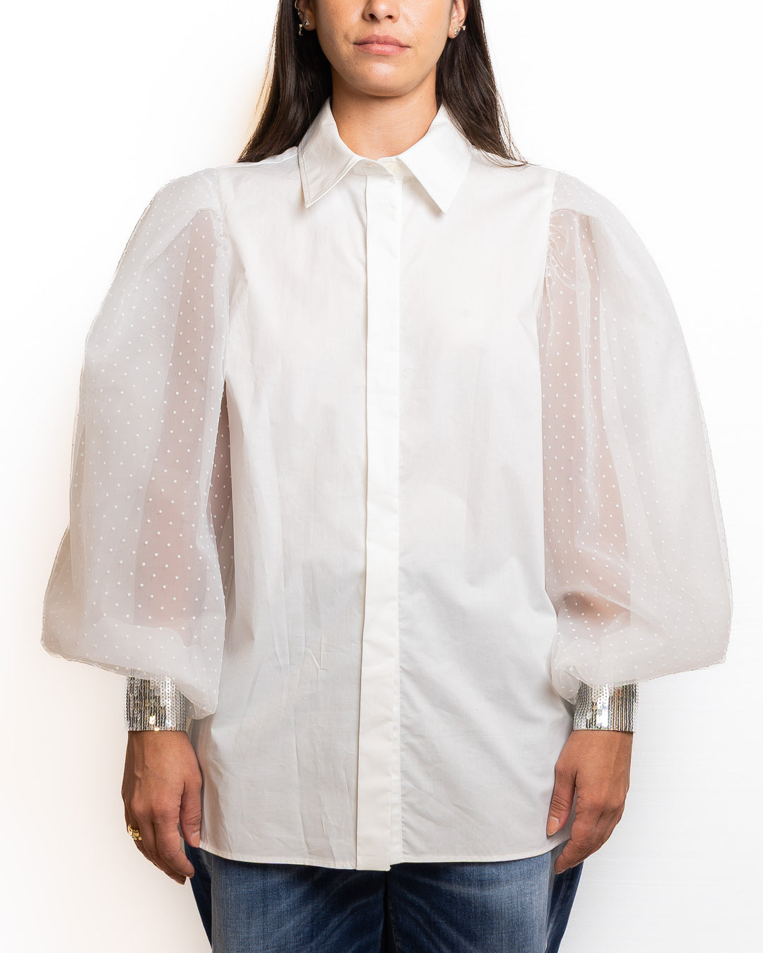 Cotton Shirt in White by Dahlo - view 4