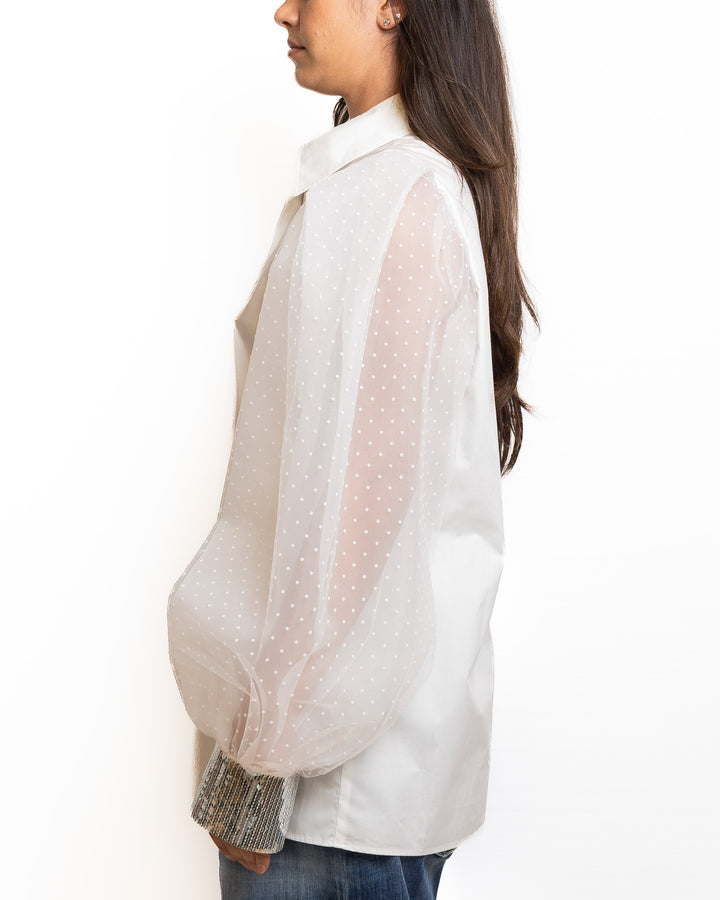 Cotton Shirt in White by Dahlo - view 5