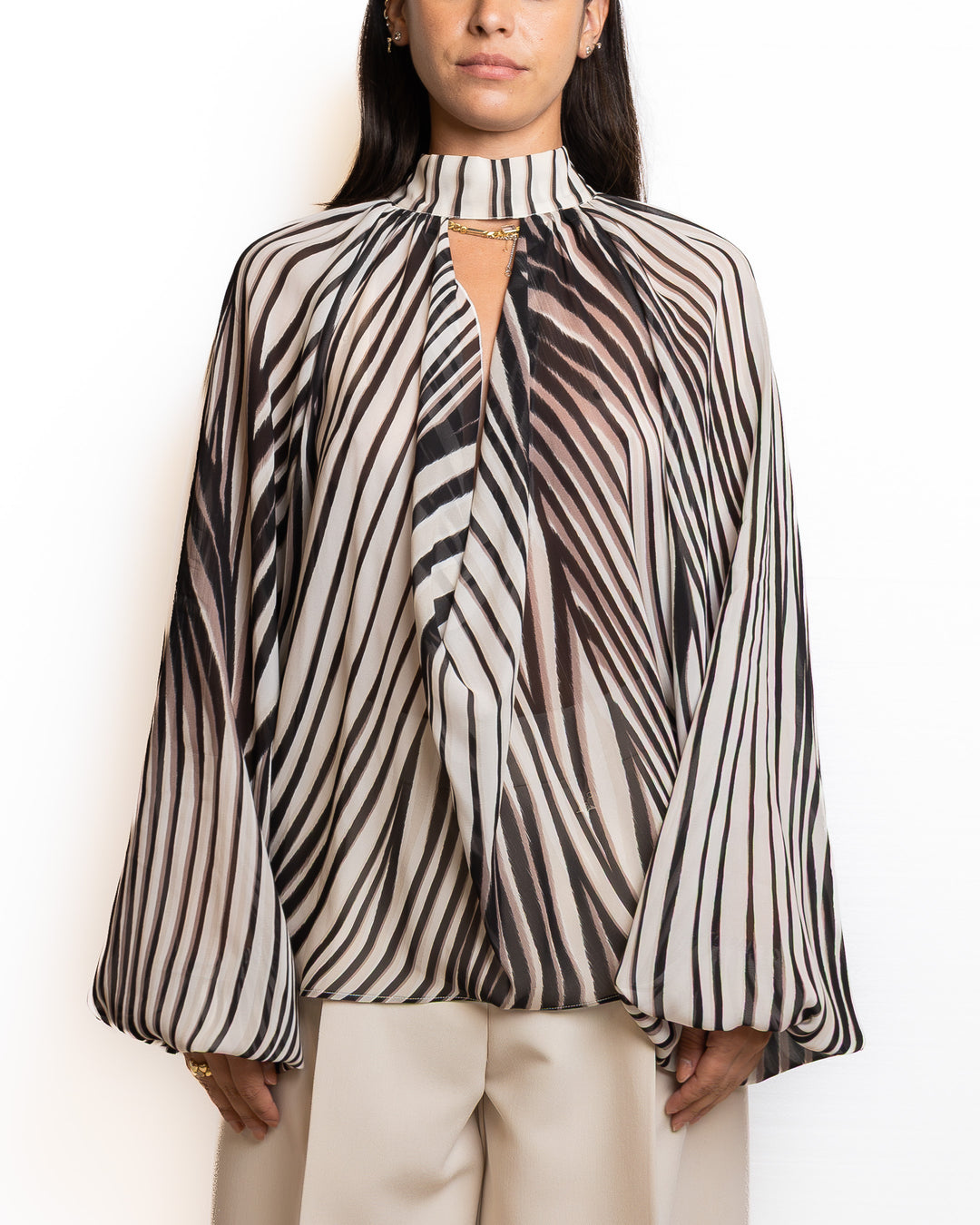 Viscose Shirt in Zebra by Dahlo - view 4