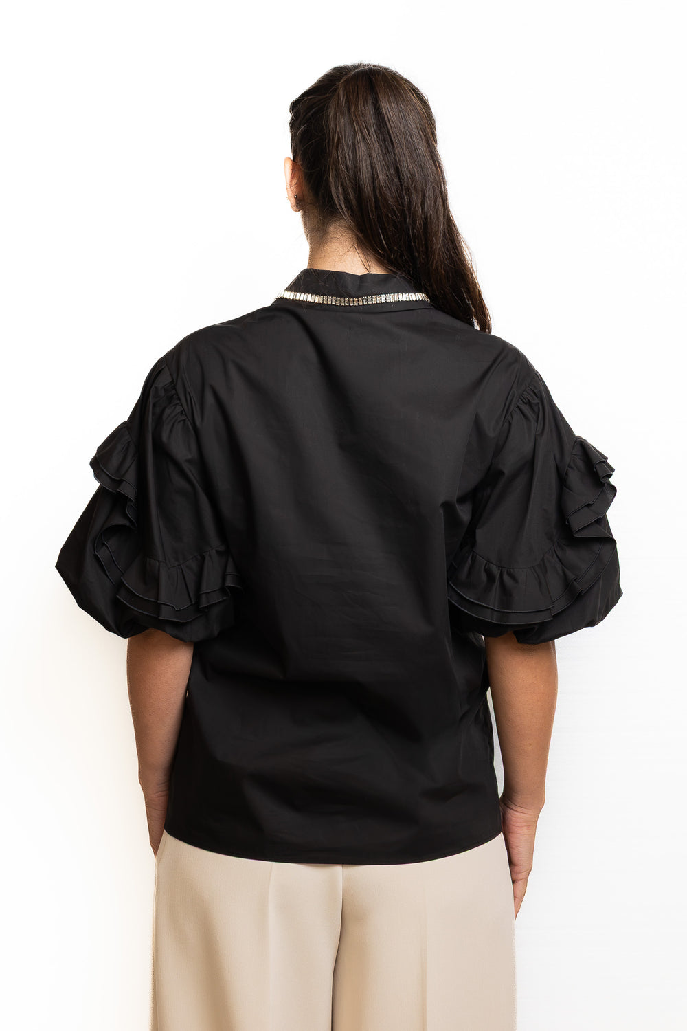 Cotton Shirt in Black by Dahlo - view 2