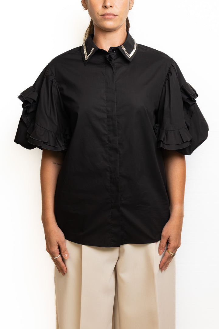 Cotton Shirt in Black by Dahlo - view 4