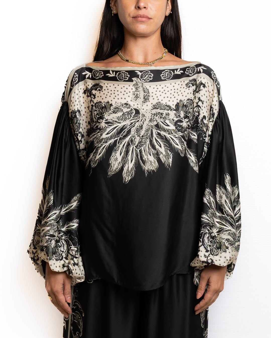 Viscose Shirt in White & Black by 5 Progress - MODA39