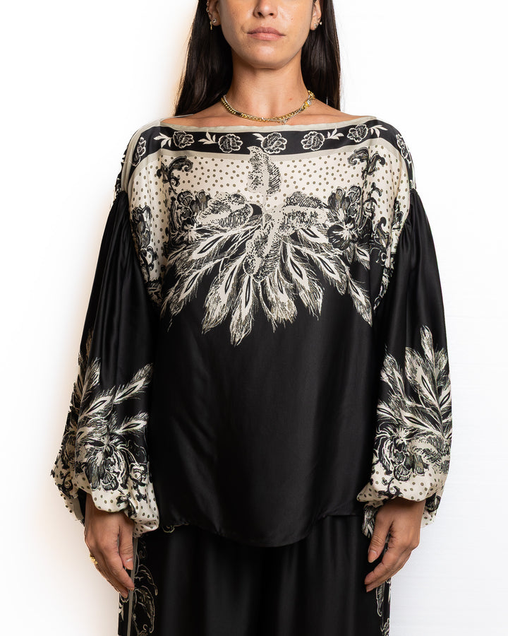 Viscose Shirt in White &amp; Black by 5 Progress - MODA39