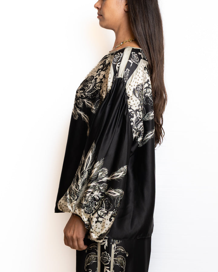 Viscose Shirt in White &amp; Black by 5 Progress - view 2