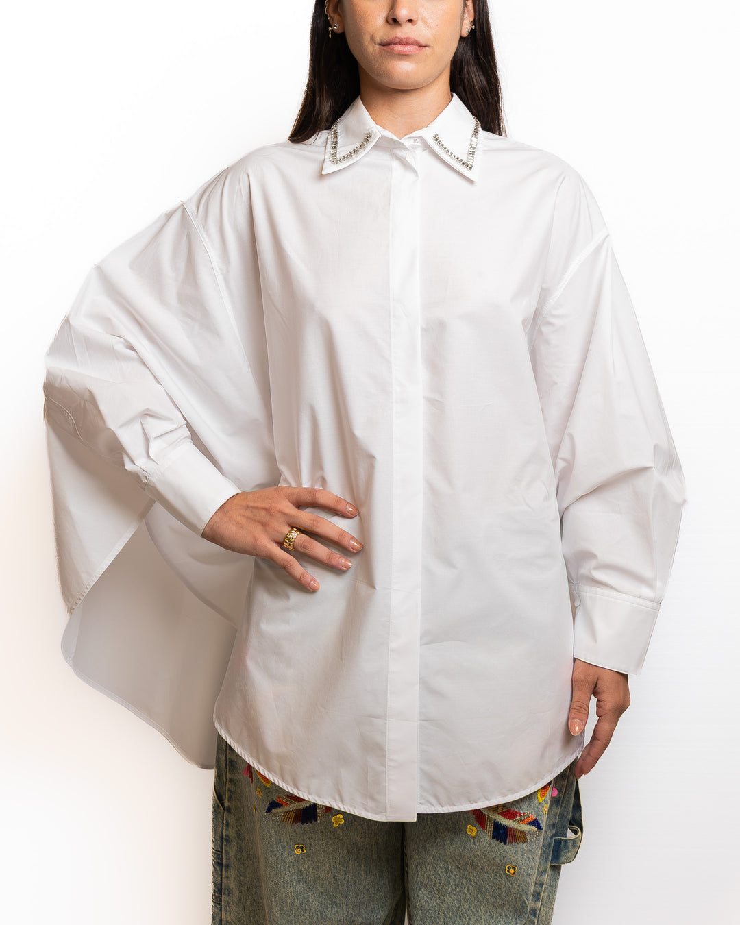Cotton Shirt in White by Dahlo - view 4