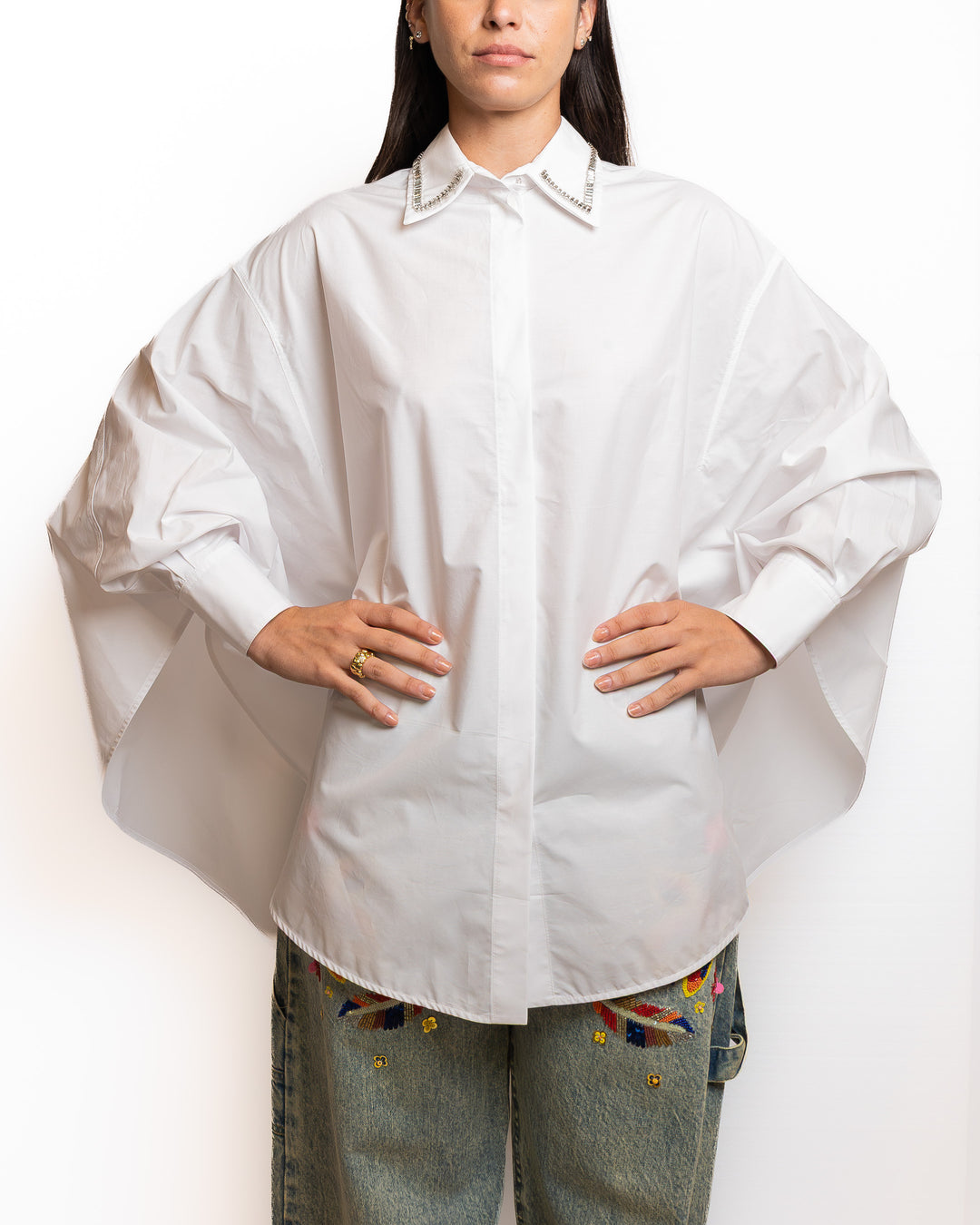 Cotton Shirt in White by Dahlo - view 6