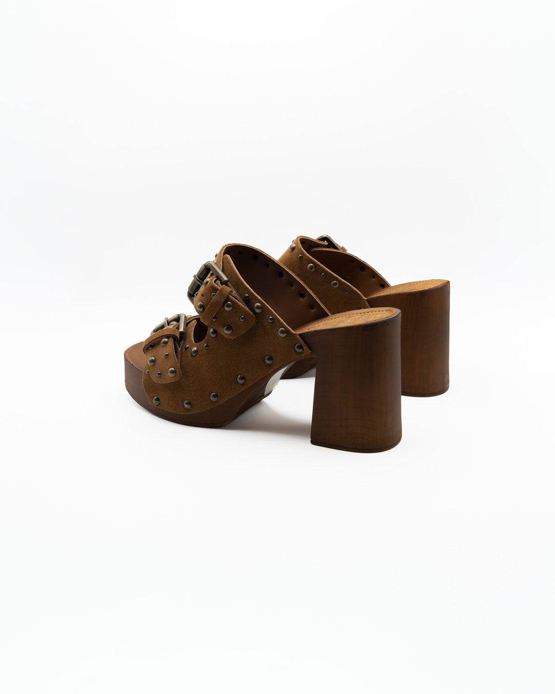 Leather Sandals in Marrone &amp; Nero by Don&
