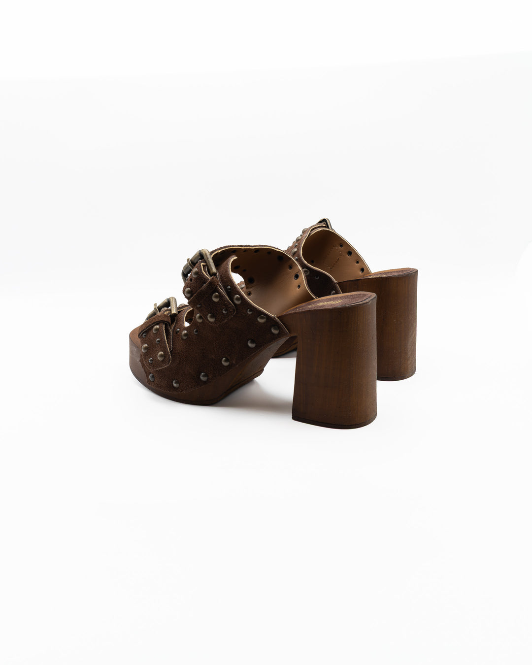 Leather Sandals in Leather Brown by Don't @Me - MODA39