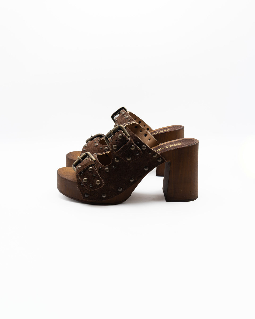 Leather Sandals in Leather Brown by Don&